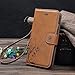 iPhone 7 Case, CORNMI Design Wallet Leather Magnetic Closure Cover for iPhone 7 4.7 inch with Card Slots, Cash Compartment, Wrist Strap Brown