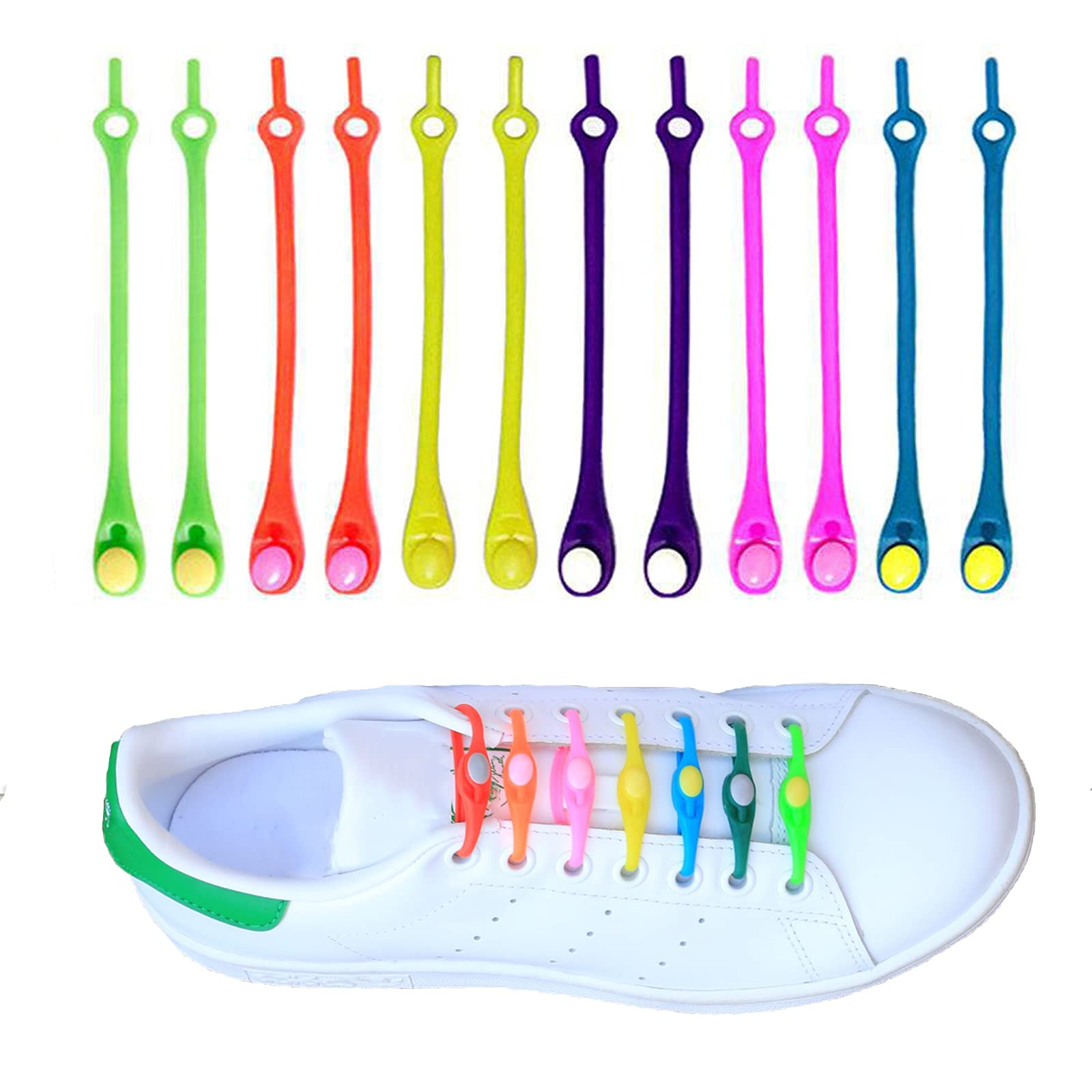 Yefored Lazy Elastic Shoelaces For Adults And Kids