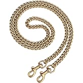 OAikor Iron Flat Antique Bag Chain Strap for Replacement Purse Shoulder Handbag Straps, Gold Purse Chain Belt Compatible with Coach Bag Extender Chain(39" 100cm,Antique Gold