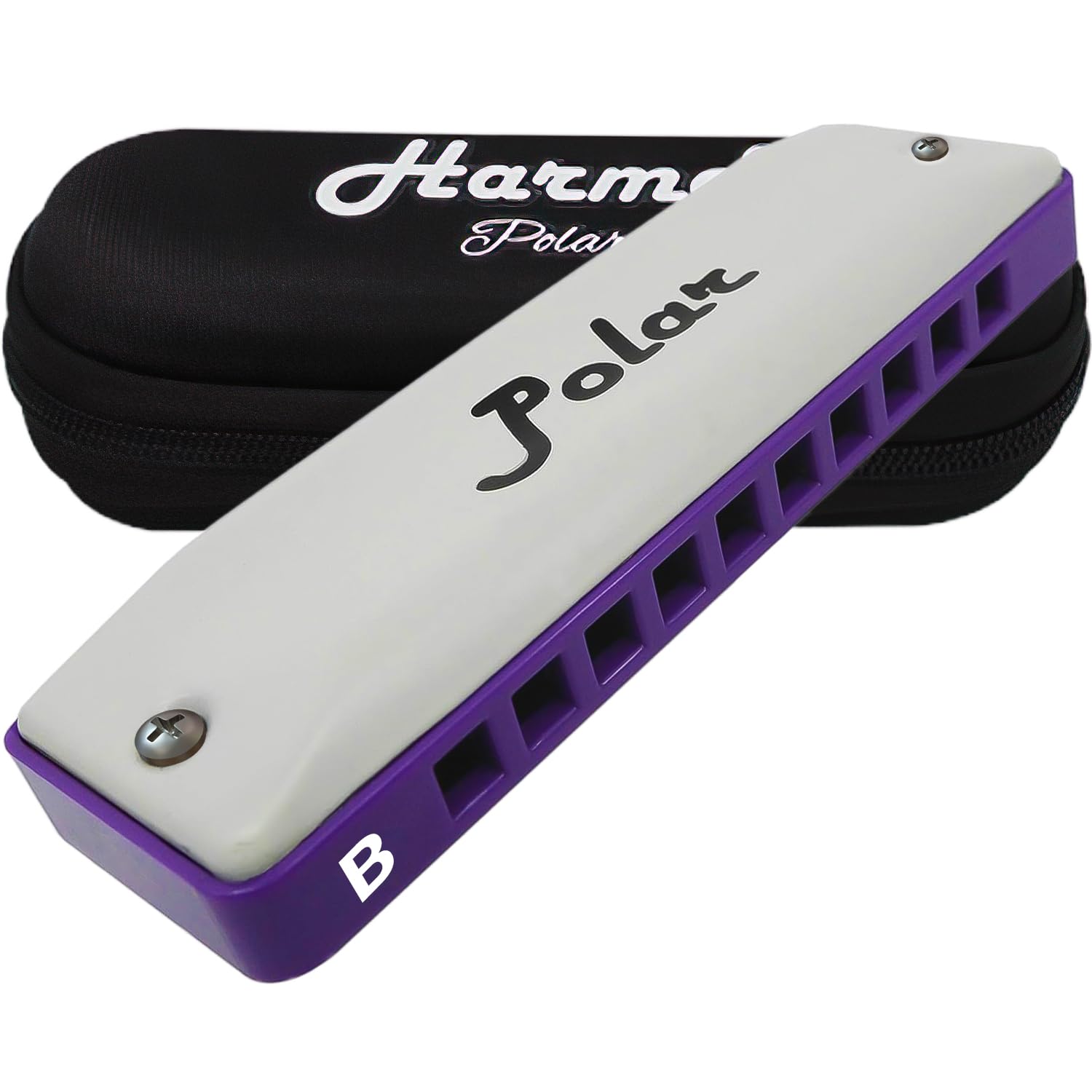 Harmo Polar Diatonic Harmonica Key of B - Harmonic Minor Tuning for Classical, Jazz, Gypsy, Oriental, Lounge and Tango Music, Mouth Organ With Case, Harmonica for Adults, Beginners & Professionals