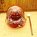 Buddhist Camphorwood Wooden Fish Temple Block Zen Drum with Mat 4 inch