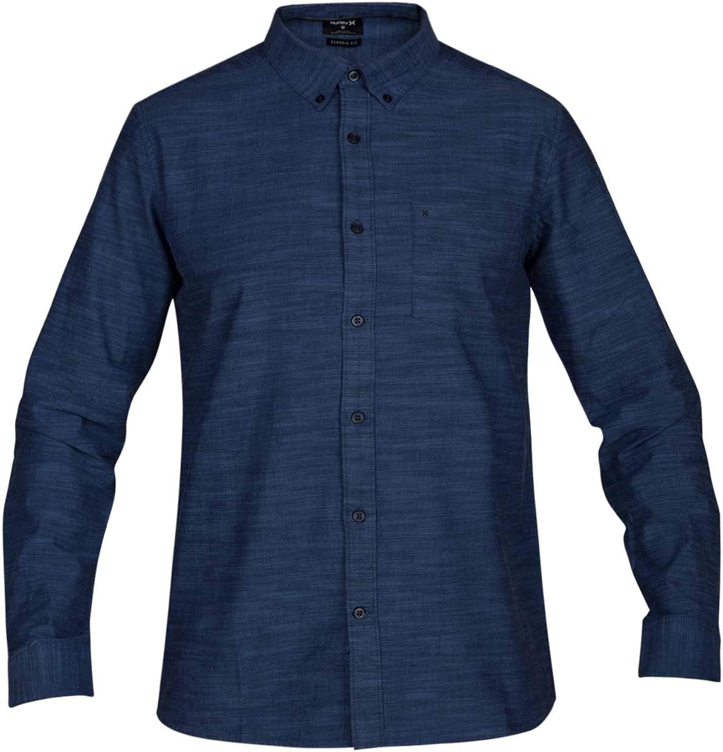 Hurley Men's One & Only Textured Long Sleeve Button Up: Clothing