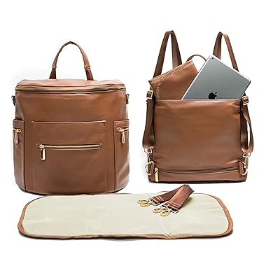 Buy Sac A Dos En Cuir De Sac A Couches Par Miss Fong Sac De Bebe Sac A Dos De Couche Avec Le Tampon Changeant Pochettes De Lingettes Organisateur De Sac De