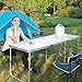 REDCAMP 6ft Aluminum Folding Table,3-Fold Adjustable Height Portable Table for Camping, Picnic, Outdoor, White, 71”x23.5”x27”thumb 1