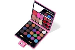 (Pink) - All in One Makeup Kit - 20 Eyeshadow, 6 Lip Glosses, 3 Blushers, 2 Powder, 1 Concealer, 1 Mirror, 1 Brush, Make Up G