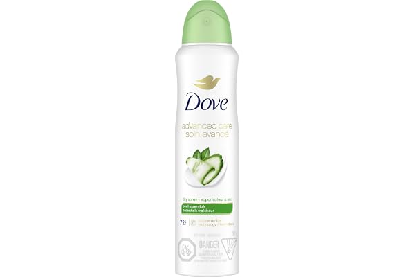 Dove Advanced Care Dry Spray Antiperspirant Deodorant for Women with 1/4 Moisturizers Cool Essentials for 48 Hour Protection