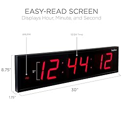 Ivation Huge Large Big Oversized Digital LED Clock