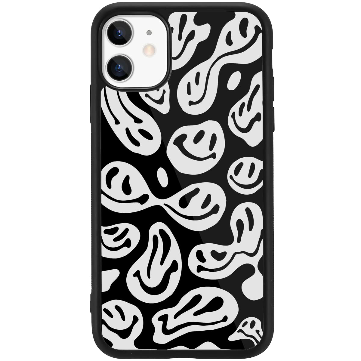 MAYCARI Compatible with iPhone 11 Pro Case for Girls Women Children Happy Smile Face Hippie-E, Girly Aesthetic Pattern with Soft TPU Hard Back Protective Case for iPhone 11 Pro — image 1