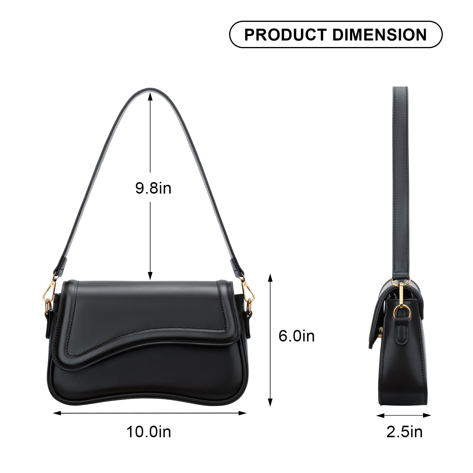 KKXIU Shoulder Bag for Women Small Clutch Purses Cute Hobo Handbag Trendy Underarm Bag