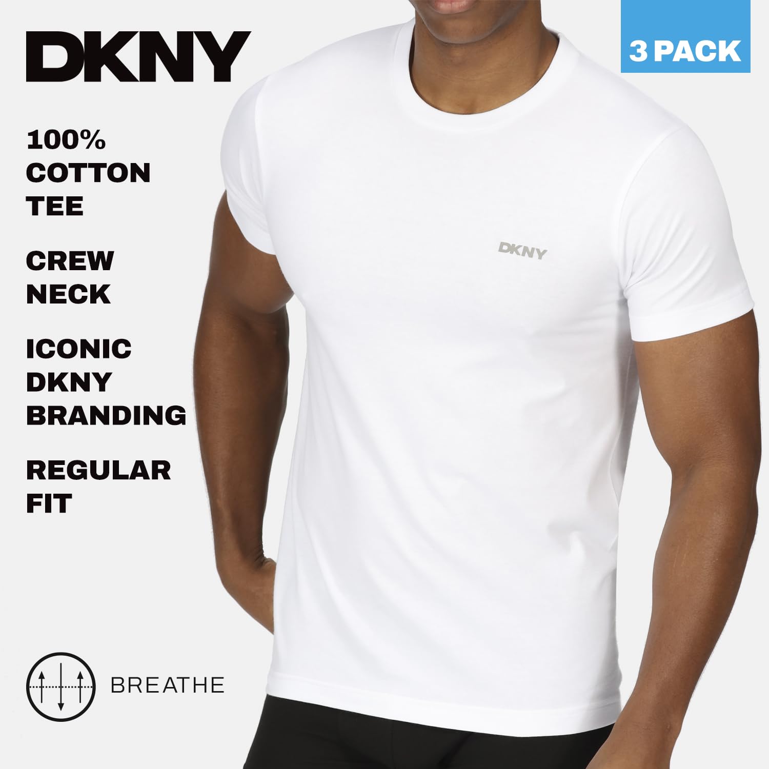 DKNY Men's Giants T-Shirt (Pack of 3)