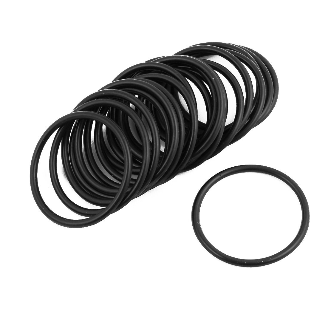Sourcingmap 20Pcs Black Round Nitrile Butadiene Rubber NBR O-Ring 30mm Inner Dia 2mm Width