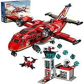 RiceBlock City Fire Rescue Plane Building Sets, Suitble for Kids and Fans of Firefighter Toys, Fun Birthday Idea for Boys and Girls Ages 6+, 752PCS