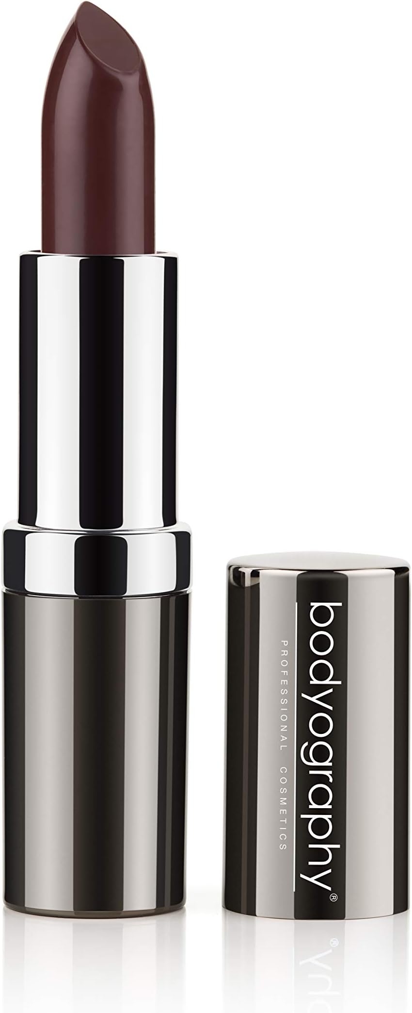 Bodyography Moisturizing Lipstick - Long-Wearing and Hydrating With Aloe Vera Extract (Seductress, Dark Brown Cream)