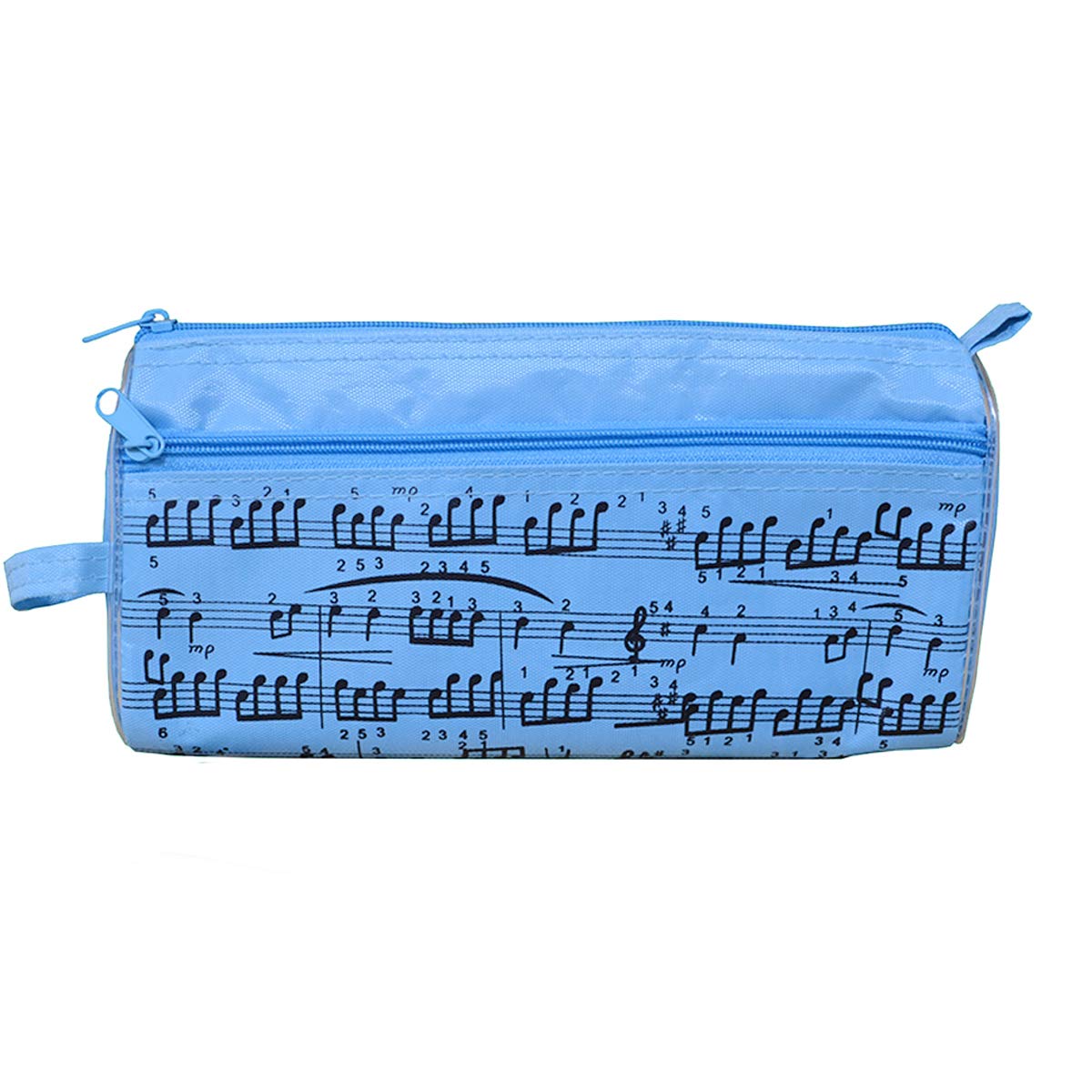 Pencil Bag Music Notes Pen Case Waterproof Oxford Cloth Portable Stationery Pouch Bag with Free Crystal Capacitive Ballpoint Gift