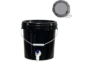 Portable Rain Barrel Water 2.6 Gallon Rain Barrel Water Catcher Container with spigots an Rain Barrel Screen (Black)