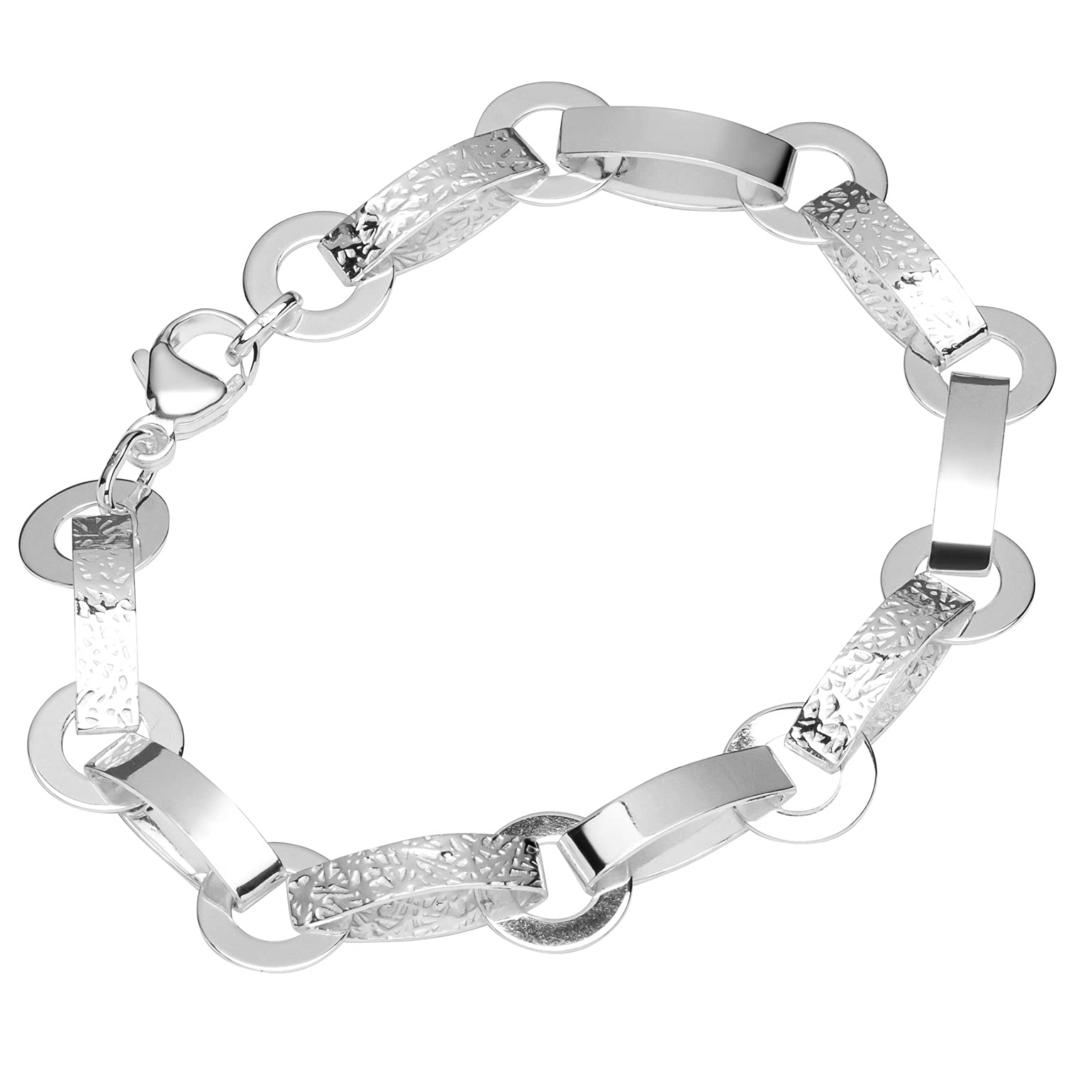 NKlaus bracelet 925 sterling silver 20cm calla chain ladies designer bracelet exquisite 12864