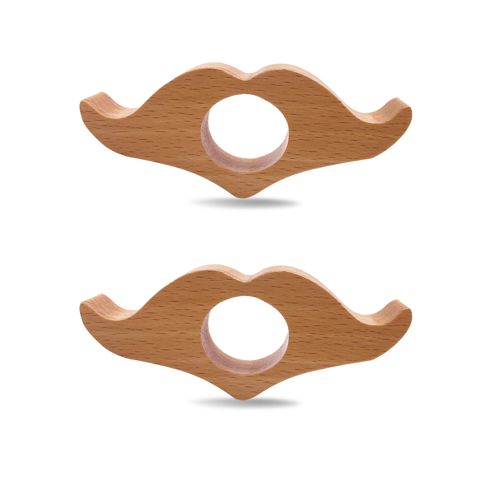 2PCS Wooden Thumb Book Page Holder, Natural Wooden Thumb Bookmark Reading Accessories - Clip Bookish Gifts for Book Lover Teachers