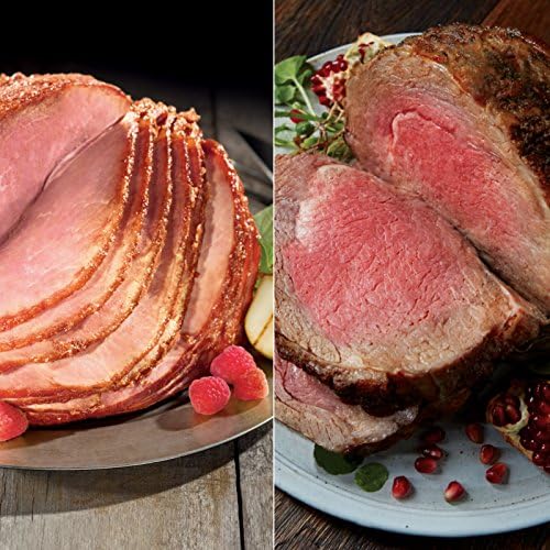 Prime Rib Roast and Fully Cooked Spiralsliced Smoked Ham Combo from