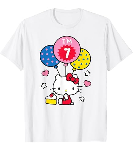 Amazon.com: Hello Kitty I'm 8 Birthday T-Shirt T-Shirt : Clothing