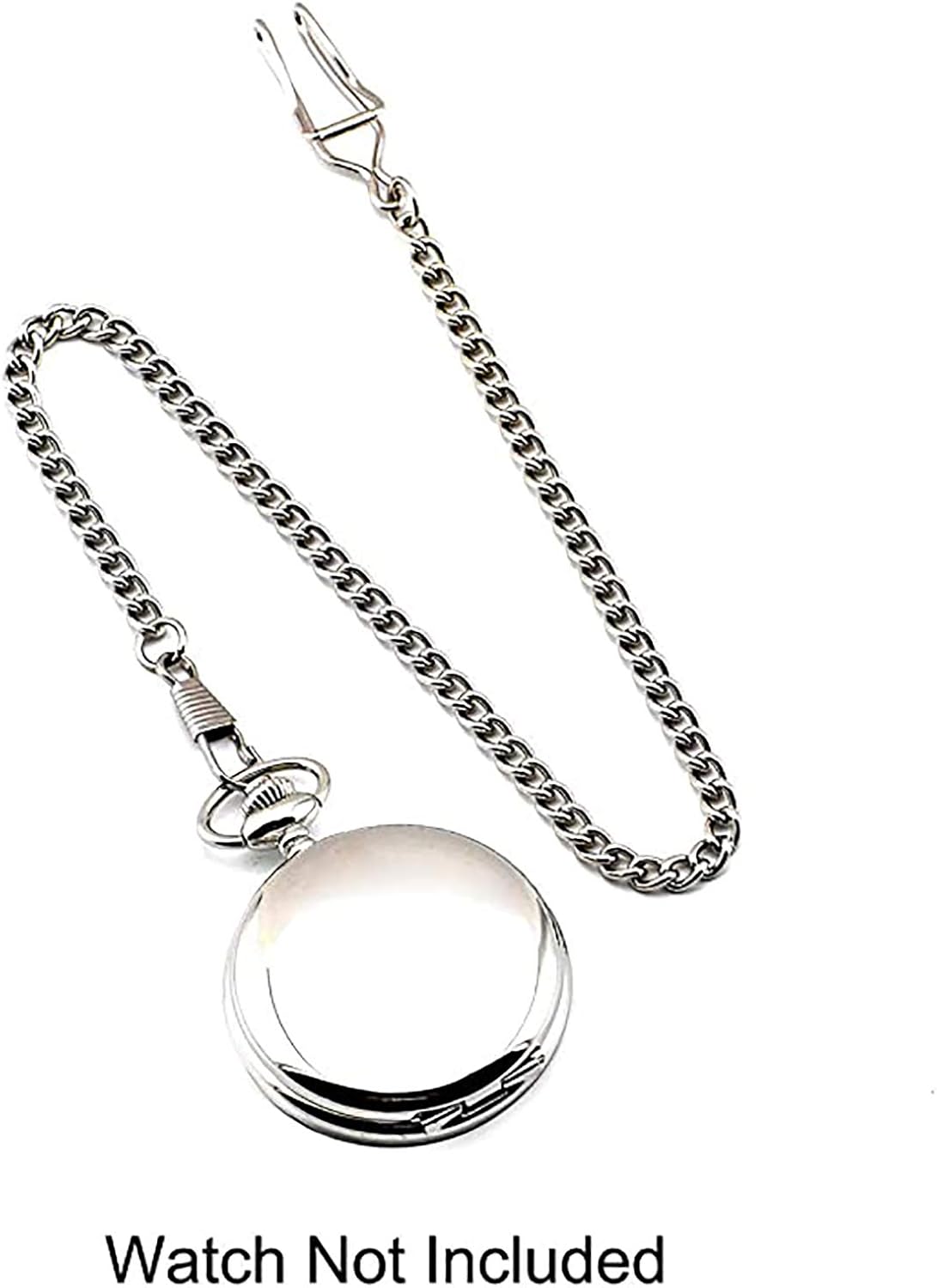 Clip Pocket Watch Chain Watch Vintage Metal Alloy Chain Accessory for Your Pocket Watch (Silver) …: Watches