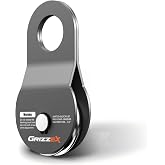 GRIZZEX 8.8T Heavy Duty Winch Snatch Block, 19,400 lbs Working Load, for Synthetic Rope or Steel Cable up to 1/2&rdquo;, Off-Road Recovery Pulley, Gray