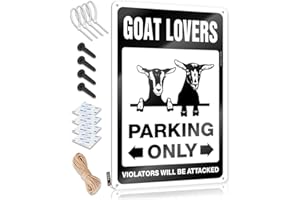 Funny Door Signs Goat Lovers Parking Only Tin Sign Tin Decor Metal Signs Decor(30X40CM)