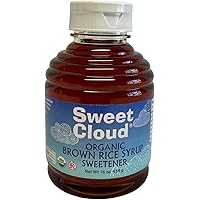 Sweet Cloud Organic Brown Rice Syrup (ssal-jecheong) Kosher, Organic, Vegan, Corn Syrup, Honey Substitute, 16 oz