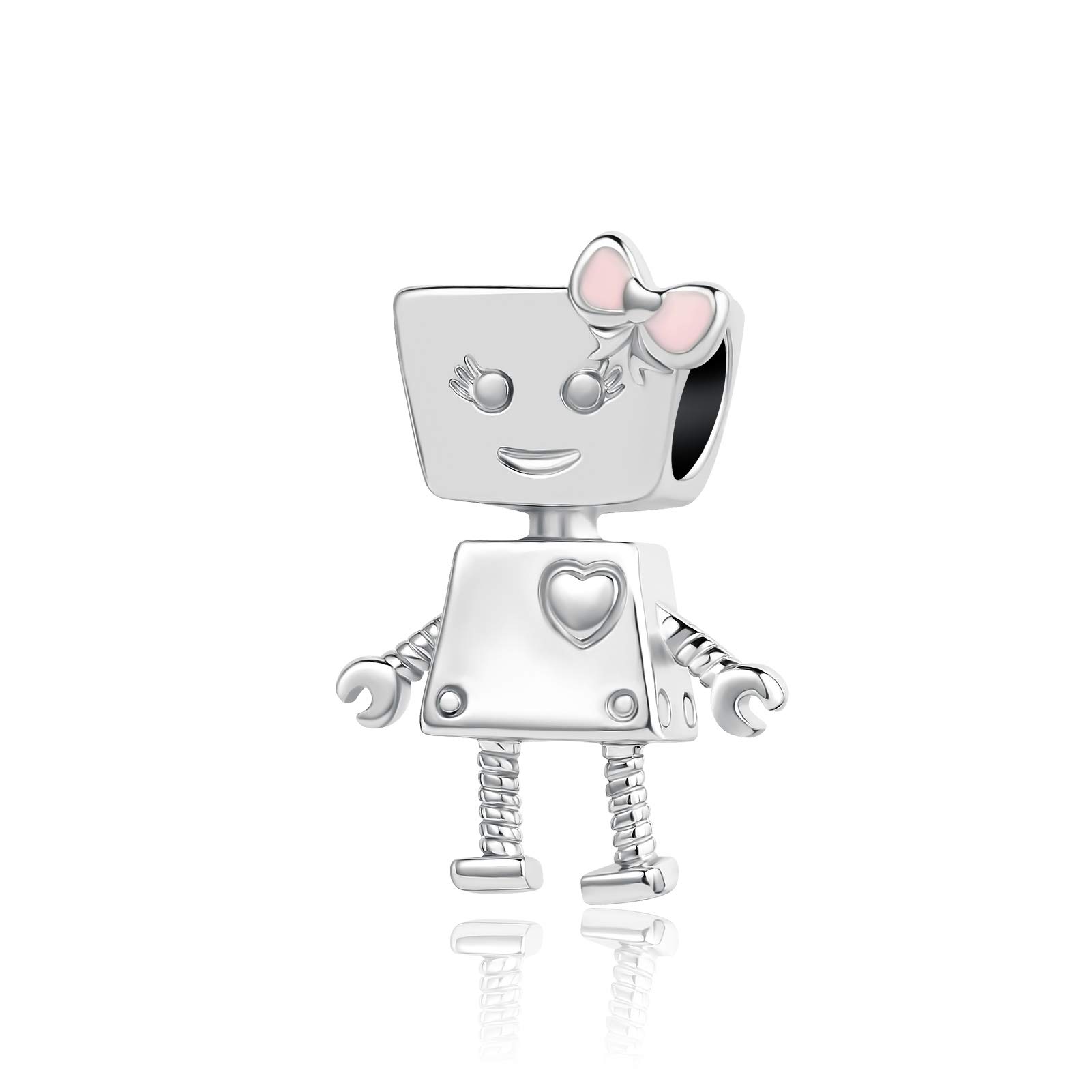 Bella Bot Robot Dangle Charm fits Pandora Charms Bracelets Christmas Birthday Jewellery Gift for Women Daughter Sister Granddaughter
