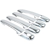 NewYall 4 Chrome Front Rear Left Right Side Exterior Door Handle Covers | for Ford Flex 2009-2016 Edge for Lincoln MKX MKZ 2007-2010