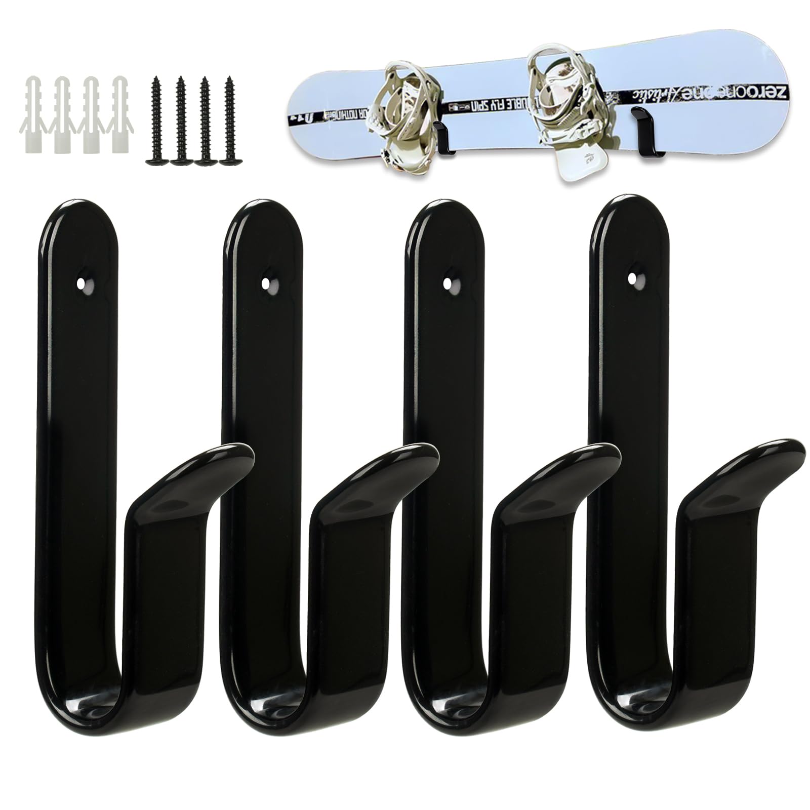 Rolitwils Snowboard Wall Mount Clips, Horizontal