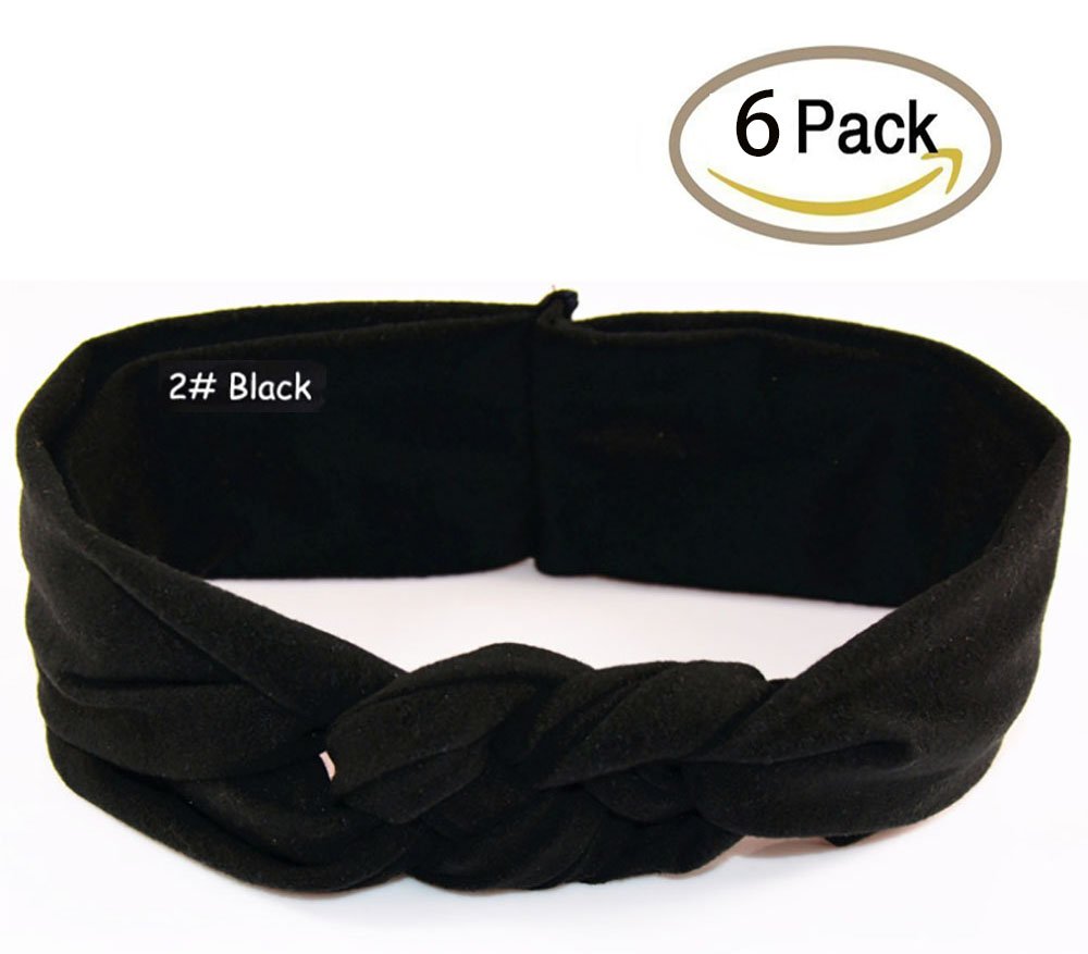 Vinmax 6Pc Baby Headbands Turban Knotted,Child Braid Cross Headband,Baby Hair Accessories Toddler Soft Girl Kids Cross Hairband,Girl\'s Hairbands for Newborn,Toddler and Childrens