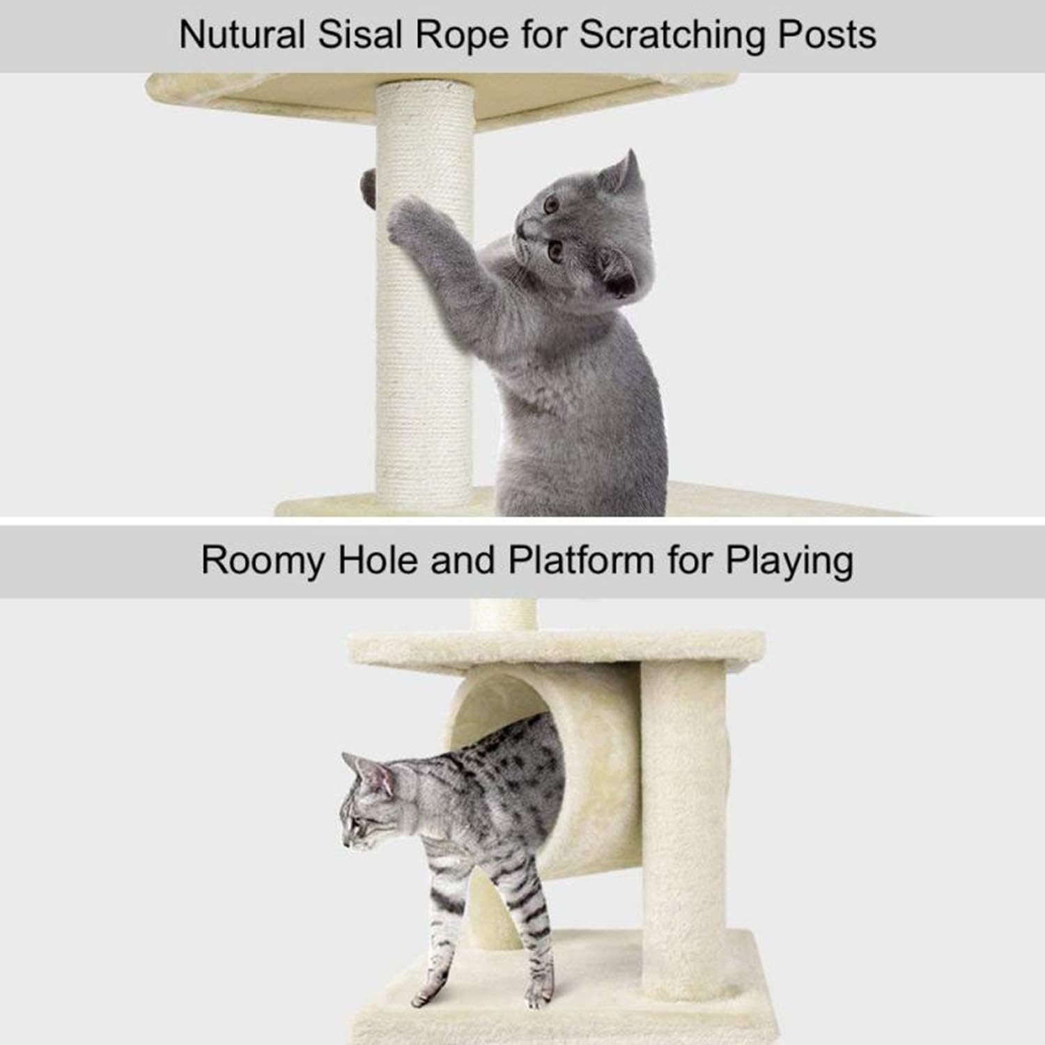 OOTORI Cat Tower Kittens Pet Play House Cat Activity Tree Condo Furniture : Pet Supplies