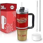 San 30 oz Tumbler with Handle and Straw,Car cup,Coffee Mug,100% Leakproof Insulated Tumbler with Lid and Straw,Made of Stainless Steel,Cup Holder Friendly Base,Classic Collection Gifts for Fans