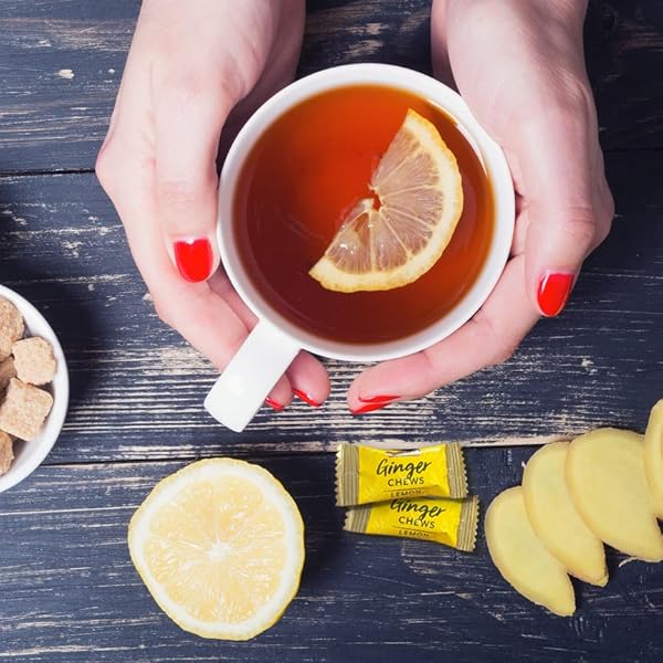 BALI’S BEST GINGER CHEWS – ZESTY LEMON (1LB JAR) NATURAL FLAVORS, SWEET SPICY CHEWY CANDIES, GREAT SNACKS FOR SHARING AND GIFT BASKETS