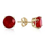 Galaxy Gold 14k Solid Yellow Gold Ruby Stud