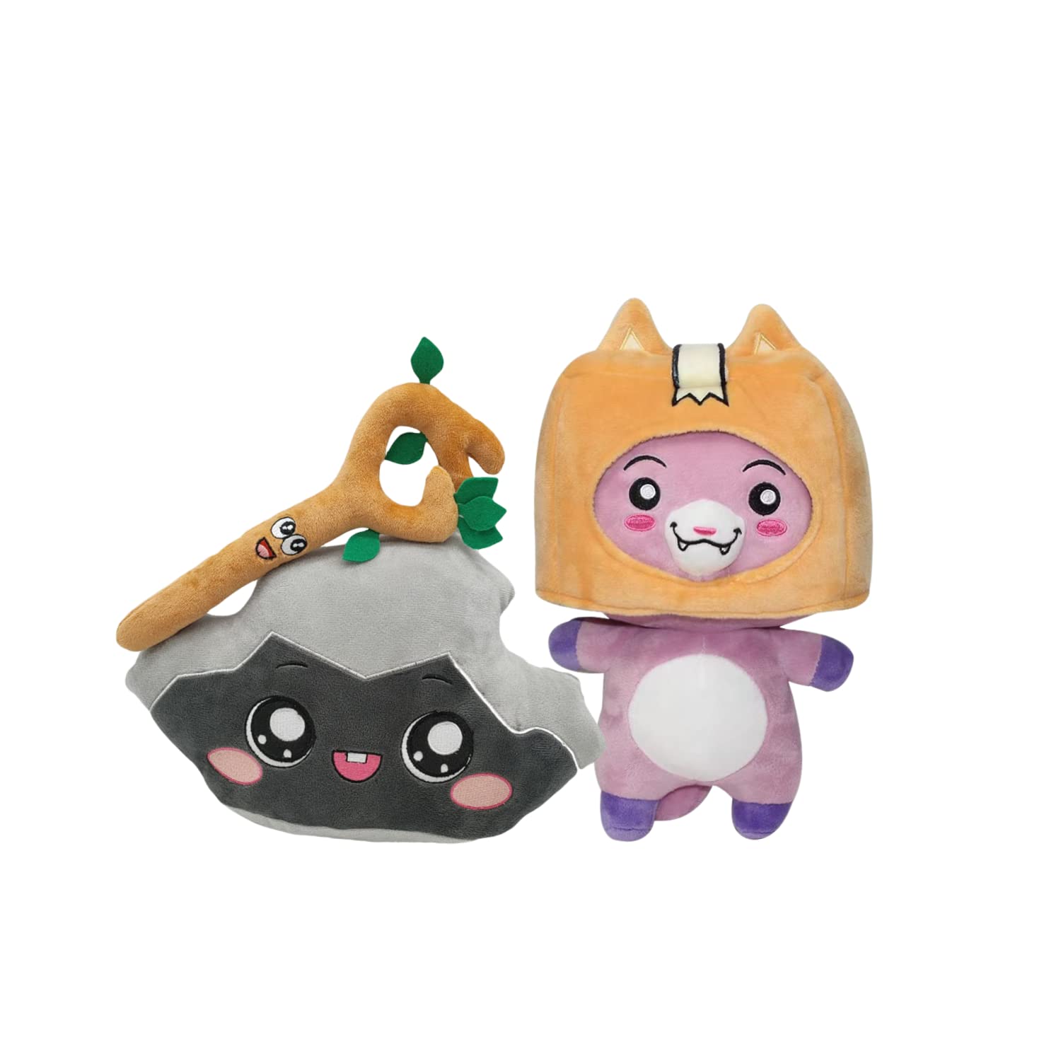 Benolla Boxy and Foxy Plush Toy, Anime Lanky Toys, Soft Stuffed Plushies,Removable Figure Toys Anime Soft Stuffed Doll for Kids and Fans(Foxy and Rock Plush Toy)