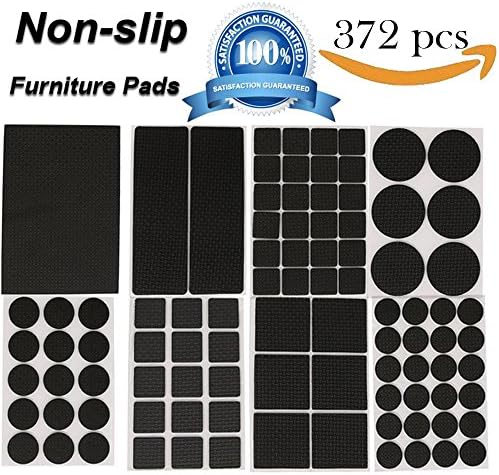 Furniture Pads - 372pcs Lightweight Reduced Non Slip Furniture Pads Heavy Duty Adhesive-Best Chair Leg Covers Feet ALL SIZES - Protect Your Hardwood & Laminate Flooring