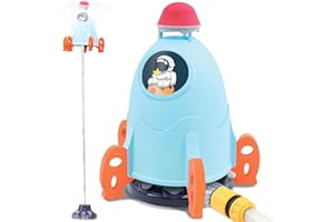 QDH Sprinkler for Kids Summer Toys 360-degree Rotation Kids' Sprinkler Water Rocket Kids' Sprinklers for Yard Outdoor Kids' Toys Water Summer Water Toys for Kids Outside Water Toys for Kids Ages 3-12
