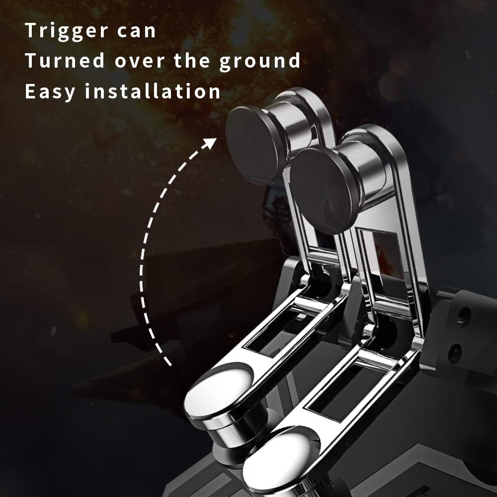 Newseego Mobile Game Controller, [Upgrade] 6 Finger Trigger Phone Controller Gamepad with Cooling Gamepad for Shooter Sensitive Aim Trigger for Android & iOS for Knives Out/Rules of Survival: Computers & Accessories