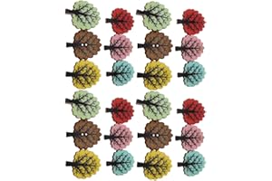 BUTIFULSIC 100pcs DIY Wooden Buttons, Tree Shaped Multi-purpose Painted Wood Buttons for Clothing Random Color