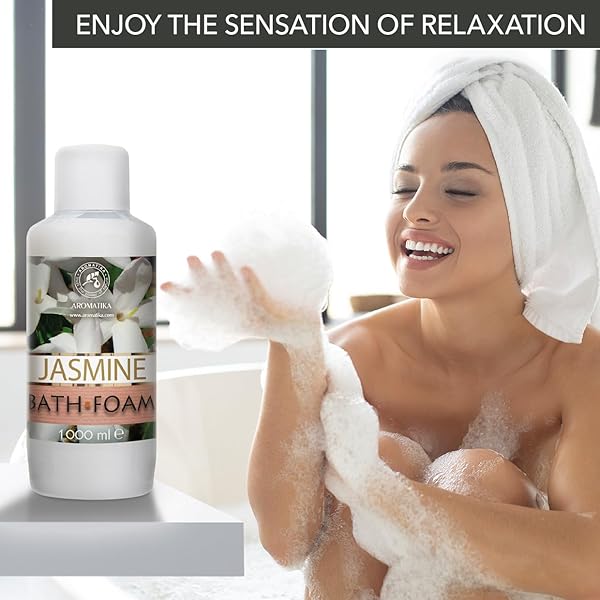 BATH FOAM JASMINE 34 FL OZ (1000ML) – BODY CARE – BEAUTY – BATHING – BODY CARE – WELLNESS – RELAX – AROMATHERAPY – SPA – EXOTIC AROMA – BUBBLE BATHS