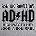 Crazy Dog T-Shirts Ask Me About My ADHD T Shirt Funny Squirrel Flip Shirt Grey XL