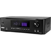 Pyle 9.1 Channel AV Receiver | Audio Amplifier with Subwoofer Output, HD 2.1, Bluetooth Streaming | Surround Sound System for TV with Center 2, Extra Surrounds
