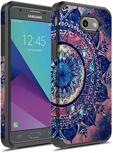 J3 Emerge Case, Galaxy J3 2017 Case, Hasting [Drop Protection] Dual Layer Shockproof Hard Hybird Slim Defender Armor Protector Cover for Samsung Galaxy J3 Prime / J3 (2017) / J327P (Mandala)