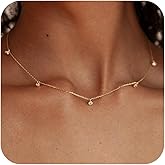 CUEZIY Valentines Day Gifts for Women Her - Dainty Necklaces for Women Cute Station Choker Simulated Diamond Necklace Simple Layering CZ Necklace Trendy Jewelry Gifts