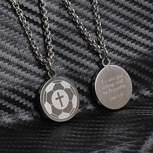 Pendant-Sports-Prayer-Necklace-Crafted-in-Stainless-Steel-with-Luke-137-on-The-Back-Nicely-Presented-in-a-Black-Velvet-Jewelry-Box-Available-in-Baseball-Football-Hockey-Racing-Soccer-Volleyball
