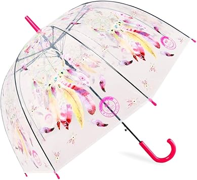 Traumfanger Regenschirm Regenschirm Transparent Kleine Madchen Kinderregenschirm Transparenter Regenschirm Gross Grosser Hochzeitsschirm Lila Amazon De Koffer Rucksacke Taschen