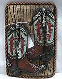 Rainbow Trading RA 4780 Western Turquoise Boot Decorative Single Switch Plate Cover
