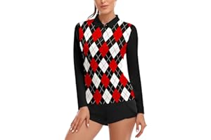 Soneven Women's Golf Shirt Moisture Wicking Long Sleeve Shirt Half Zip Pullover Athletic