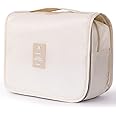 Yeegras Hanging Toiletry Bag for Women, Travel Size Toiletries bags with Hook, Travel Makeup Bag for Cosmetic Storage Organizer Beige
